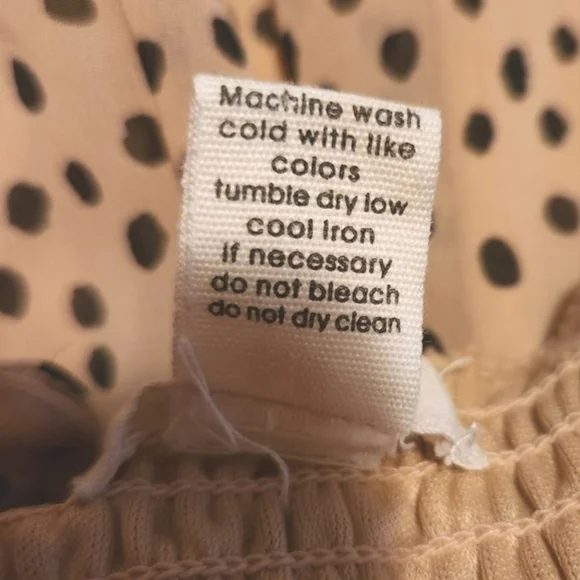 New Japna Tan Colored Polka Dot Romper Dress size M Spring Summer - Picture 7 of 9